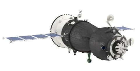 Spaceship isolated on white background Stock Illustration