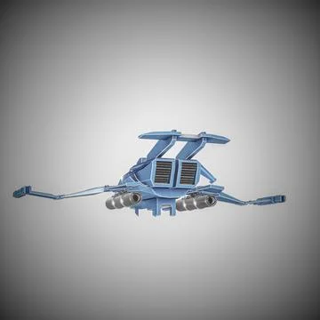 Spaceship isolated on white background Stock Illustration