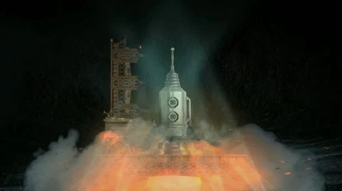 Spaceship launch Stock Footage 20633448