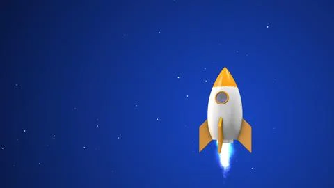 Spaceship launch into the space 스톡 일러스트