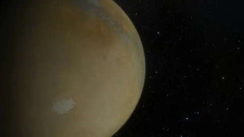 Spaceship Mission to Mars Wide Stock Footage 84959567