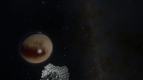 Spaceship Mission to Pluto Kuiper Belt Stock Footage 84959680
