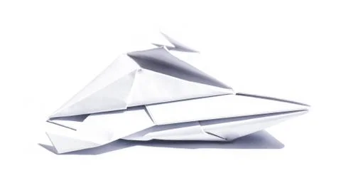Spaceship of paper Stock Photos