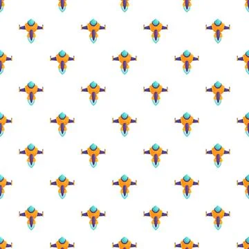 Spaceship pattern repeating for science fiction background 스톡 일러스트