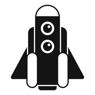 Spaceship is preparing for launch into space with retro design Stock Illustration