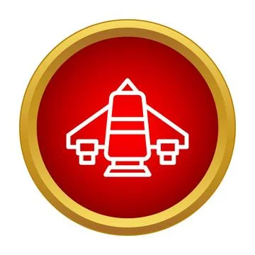Spaceship shuttle icon representing space travel exploration Stock Illustration
