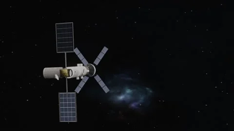 Spaceship soaring through space Stock Footage 301692205