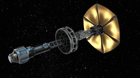 Spaceship Solar Sail loop 스톡 동영상 111423806
