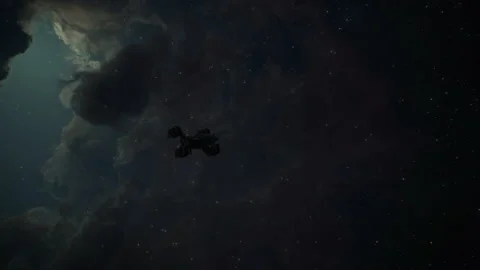 Spaceship in space to do a mission on the planet 07 Stock Footage 158303909