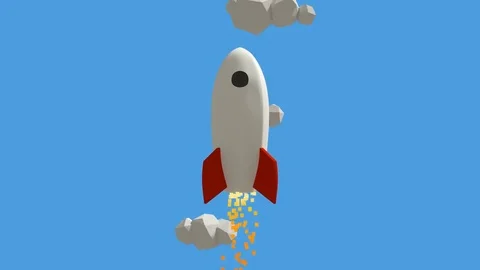 Spaceship starting to cosmos. Stock Footage 80378663