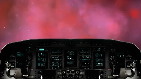 Spaceship Traveling Fast in Outer Space Video stock 87405273