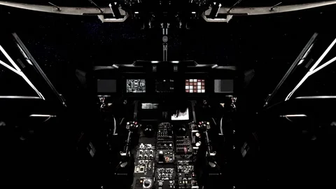 Spaceship Traveling in Outer Space Stock Footage 148396568