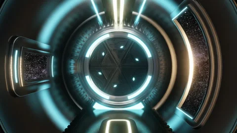 Spaceship tunnel 4k Stock Footage 240138764