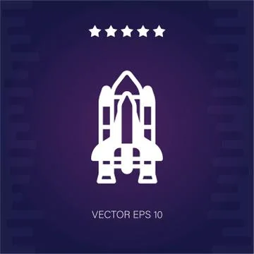Spaceship vector icon Stock Illustration