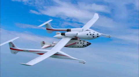 SpaceShipOne Air to Air 库存影片 39717962