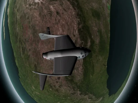 SpaceShipOne over Texas Stock Footage 72816906