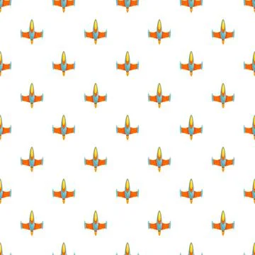 Spaceships forming a seamless pattern background illustration Stock Illustration
