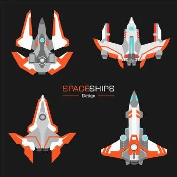 Spaceships Stock Illustration