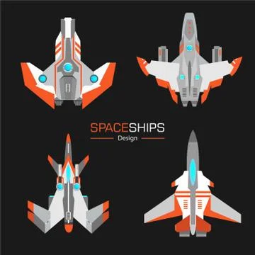 Spaceships Stock Illustration