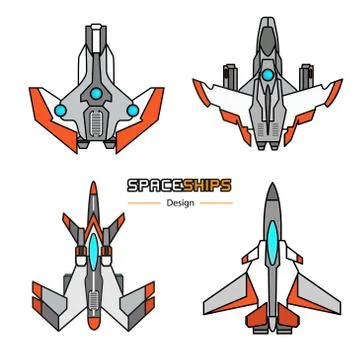 Spaceships Stock Illustration