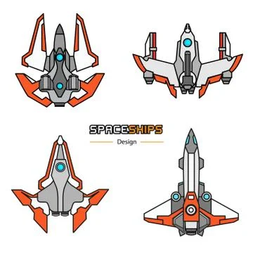 Spaceships Stock Illustration