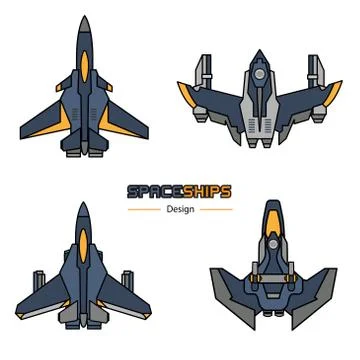 Spaceships Stock Illustration