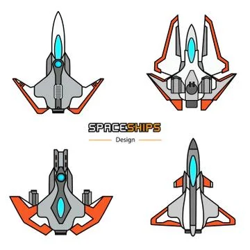 Spaceships Illustrazione stock