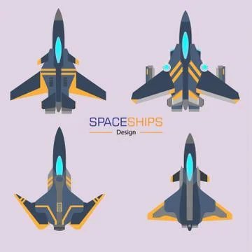 Spaceships Stock Illustration