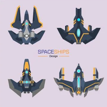 Spaceships Illustrazione stock