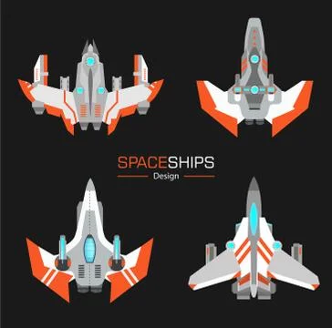 Spaceships Stock Illustration