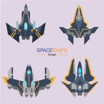 Spaceships Stock Illustration