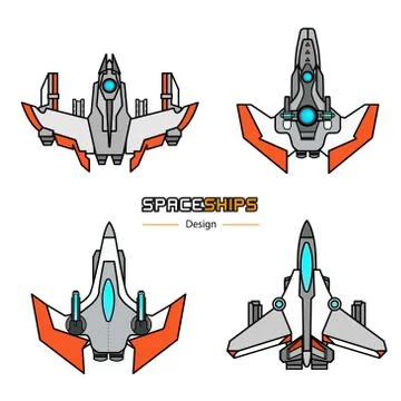 Spaceships Stock Illustration