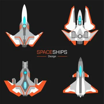 Spaceships Stock Illustration
