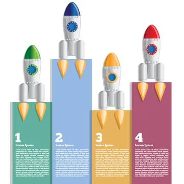 Spaceships. Stock Illustration