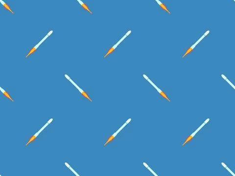 Spaceships seamless pattern. Orbital launch vehicle. Space rockets in flat .. Stock Illustration