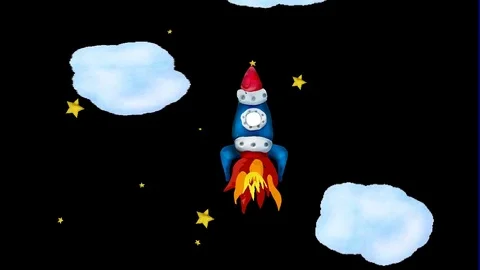 SPACESHIPStarsClouds Stock Footage 81871919