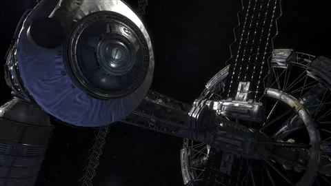 SpaceStation shot 0010 Stock-Footage 146533362