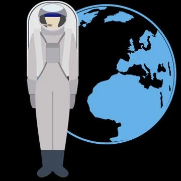 Spacesuit Orlan-M Stock Illustration