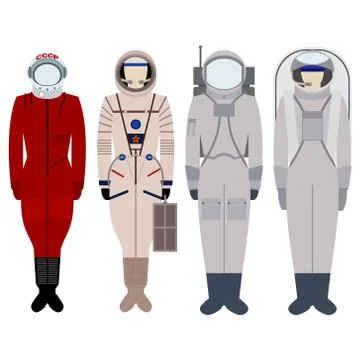 Spacesuits for the spacewalk Stock Illustration