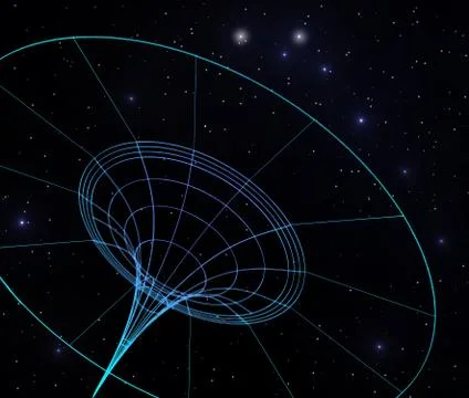 Spacetime bending Stock Illustration