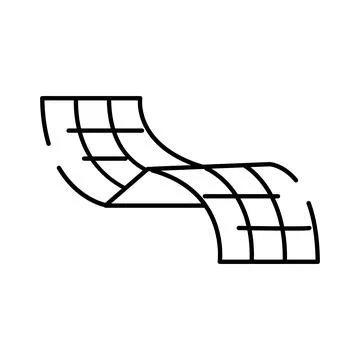 Spacetime grid warping universe gravity concept Stock Illustration