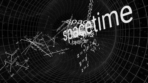 Spacetime or Theory of relativity Stock Illustration