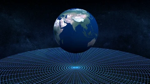 Spacetime or Theory of relativity in motion Stock Footage 95726146