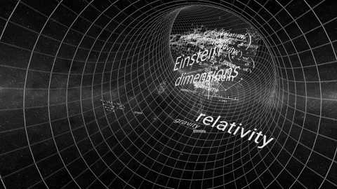 Spacetime or Theory of relativity in motion Stock Footage 96010880