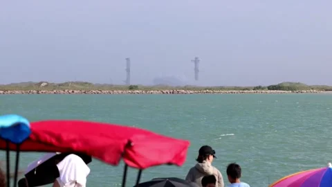 SpaceX aborts thirteenth test launch of Starship rocket, Washington, US - 17 Jul Stock Footage 339846129