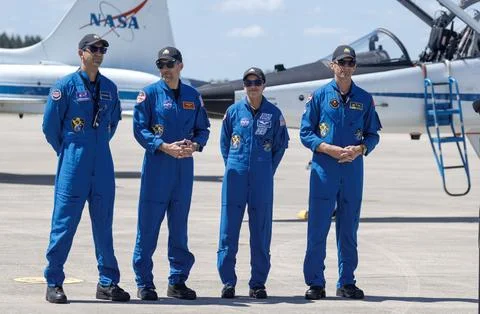 SpaceX Crew-13 Astronauts arrive in Florida ahead of scheduled launch, Titusvill Stock Photos