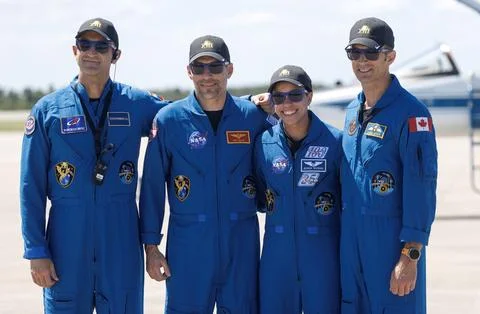 SpaceX Crew-13 Astronauts arrive in Florida ahead of scheduled launch, Titusvill Stock Photos