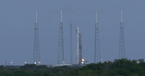 SpaceX Falcon 9 DSCOVR Launch Scrub Editorial Content. Non-commercial Use only. Stock Footage 46999028