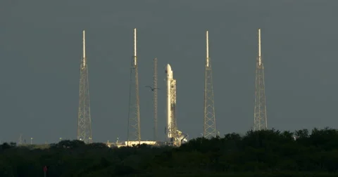 SpaceX Falcon 9 DSCOVR Launch Scrub Editorial Content. Non-commercial Use only. Stock Footage 47975695