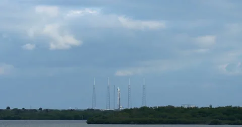 SpaceX Falcon 9 DSCOVR Launch Scrub Editorial Content. Non-commercial Use only. Stock Footage 47982074